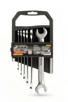 Ключі ріжкові Mastertool PROFI COLD STAMPED набір 6 шт (6х7-16х17 мм) CrV DIN3110 70-1106