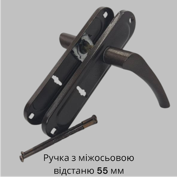 Ручка на планке из стали под замок CLASS- 008 для входной двери сувальдная с расстоянием 55 мм TRION CY000