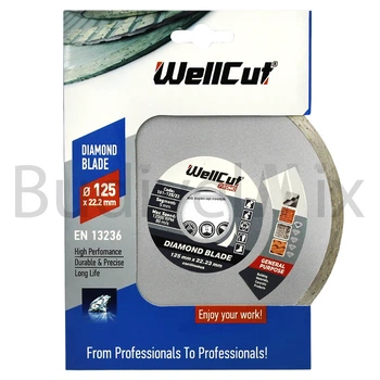 Диск алмазний відрізний Wellcut Promo 125x5x22,23 мм суцільний