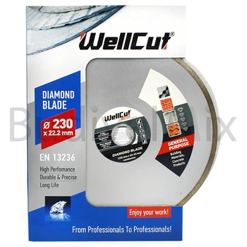 Диск алмазний відрізний Wellcut Promo 230x5x22,23 мм суцільний