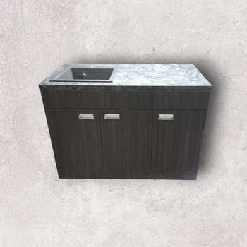 Пластикова тумба з покриттям HPl 5057Bute_4513velur з кам'яною мийкою Adamant 120 см