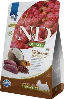 Фарміна дог сухий N&D QUINOA DOG SKIN & COAT, VENISON & COCONUT ADULT MINI з олениною та кокосом 2.5 kg