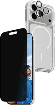 Etui PanzerGlass Flagship Privacy MagSafe 3in1 do Apple iPhone 17 Pro Transparent (5715685027437)