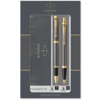 Набор ручек Parker IM Grey Lacquer GT RB+BP DUOSETS (роллерная + шариковая)