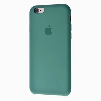 Чохол-накладка Silicone case для iPhone 6/6s Pine green зелений