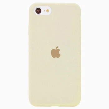 Чехол-накладка Silicone case SE 2020 Antique white бежевый