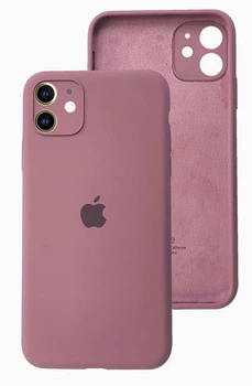 Чохол-накладка Silicone case Full Camera Protective для iPhone 12 Blueberry чорниця