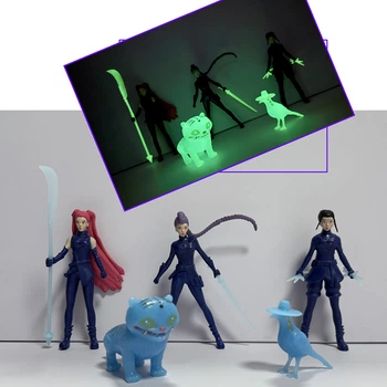 Игрушка Кейпоп-охотники на демонов Неоновые фигурки Kpop Demon Hunters светятся в темноте для детей (арт 15190)