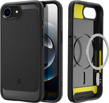 Панель Spigen Rugged Armor MagSafe case для Apple iPhone 16e Black (ACS09152)