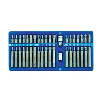 Набір біт Vorel (Torx/ Spline/ Hex) з перехідниками 40 предметів (66400)