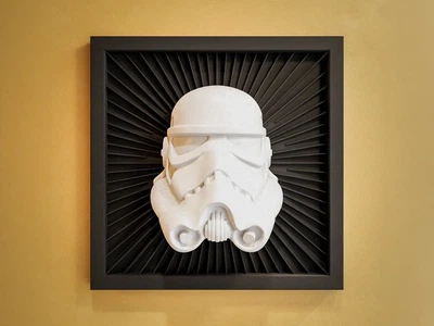 Тривимірна картина шолом штурмовика Star Wars для декору інтер'єру. Aivory