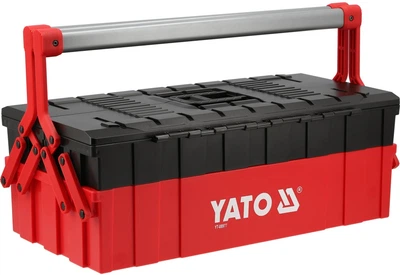 Ящик для инструментов YATO раздвижной с 3 отсеками пластиковый 460x265x158 мм (YT-08977)