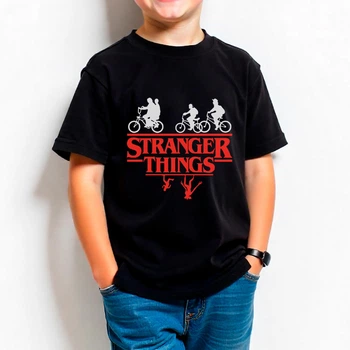Футболка Fruit of the loom для хлопчика "Stranger things" 158-164 см, чорна