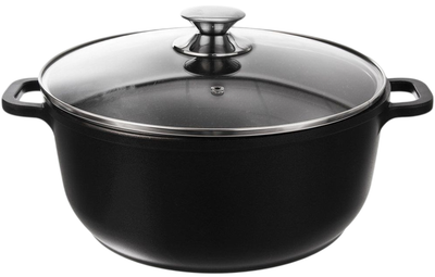 Каструля Orion Grande гранітна з кришкою чорна 7 л 28 см (8592381153144)