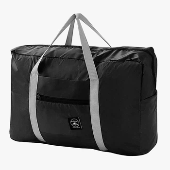 Сумка дорожная, спортивная, на чемодан. Черная, (J2-03240.black)