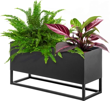 Квітник з горщиком Kadax 60x30 см Чорний (K10699)