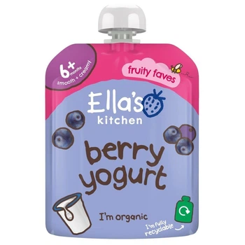 Пюре фруктове Чорниця з йогуртом Ella's Kitchen BIO для дітей від 6 місяців 90 г