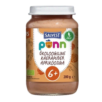 Пюре фруктове з вівсяними пластівцями Salvest Ponn BIO Абрикос для дітей від 6 місяців 200 г