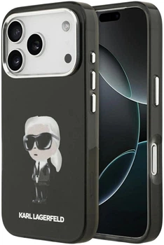 Панель Karl Lagerfeld IML Aquarelle Karl & Logo MagSafe для Apple iPhone 17 Pro Max Black (3666339531683)
