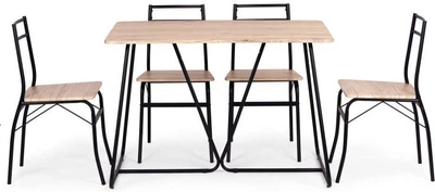Zestaw mebli ModernHome by Multistore stół do jadalni 110 x 70 cm, 4 krzesła (PARIS-W)