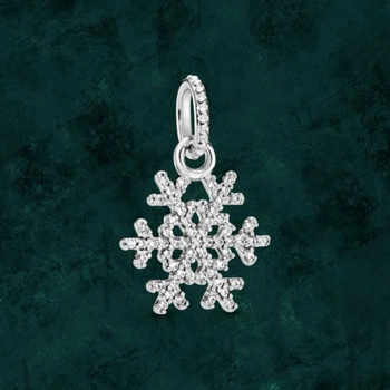 Серебряная бусина шарм "Снежинка" Pandora (Пандора) 390354cz