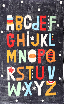 Mata do raczkowania Hedo Alphabet ciemnoniebieska 140 x 80 cm (5904041140938)