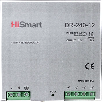 Zasilacz HiSmart 12V 20A 240W DIN (DR-240-12)