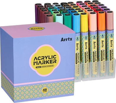 Markery akrylowe Arrtx 48 kolorów (AACM-083M-48B)