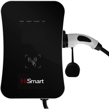Stacja ładowania HiSmart do samochodów elektrycznych Type 2, 22 kW, 32 A, 3-fazowa, kabel Duosida 5 m (EV200085)