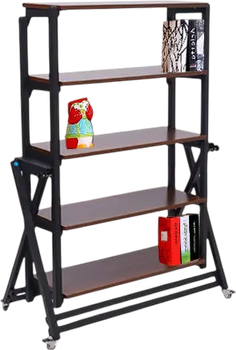 Стелаж Hedo 2 в 1 з розсувним столом Коричневий 98377 (5904041149269)