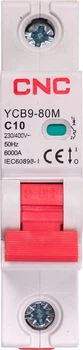 Модульний автоматичний вимикач CNC Electric YCB9-80M 1P C10 6ka (NV821419)