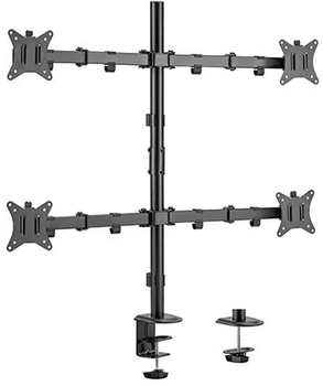 Uchwyt biurkowy HiSmart dla czterech monitorów 17-32" (HS082437)