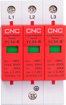 Обмежувач імпульсних перенапруг CNC YCS6-B 3P 30-60KA 385V (NV821709)