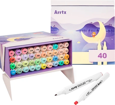 Markery alkoholowe Arrtx Alp ASM-02-PT01 40 kolorów odcienie pastelowe (LC302598)