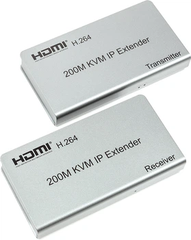 Przedłużacz sygnału HDMI PowerPlant HDMI 1080P/60Hz do 200 m przez CAT5E/6 (HDES200-KVM) (CA912940)