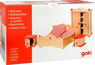 Meble dla lalek Goki Seria A drewniana sypialnia 5210124 (4013594519540)