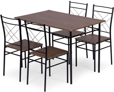 Zestaw mebli ModernHome by Multistore stół do jadalni 110 x 70 cm, 4 krzesła (VERONA-WD)