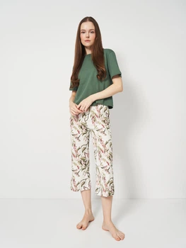 Піжама (футболка + штани) жіноча Trendyol THMSS24PT00216 S Green (8683049704041)