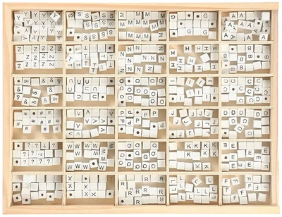 Набір для нанизування Creativ Company дерев’яні намистини з літерами A–Z 750 елементів 68982 (5712854041034)