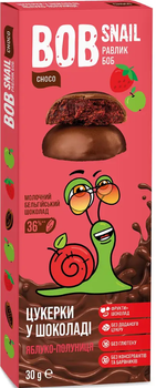 Конфеты яблочно-клубничные Bob Snail в молочном шоколаде 30 г