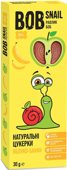 Натуральні цукерки Bob Snail Яблучно-Банан , 30 г