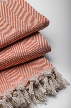 Плед HYGG Soft Оранжевый с жёлтым Евро 200 x 230 см (315473)