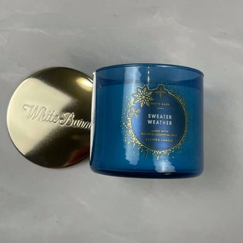 BATH AND BODY WORKS Свічка ароматична з кришкою 3-ґнотова Sweater Weather