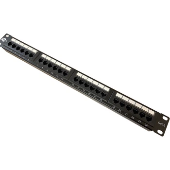 Патч-панель ATcom P6024 19" 24хRJ-45 UTP 1U cat.6