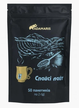 Чай Adamaris "Спайсі лайт" чорний з кардамоном, гвоздикою та рожевим перцем 50 пакетиків