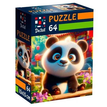 Пазлы Vladi Toys De.tail Улыбающаяся панда 64 детали DT1234-10