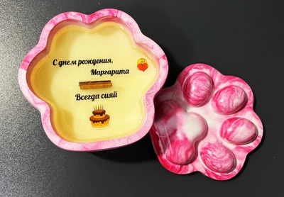 Свічка в кашпо "Таба Лапка" з таємним написом CND-TLP-M02-PWH