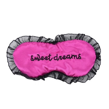 Маска для сна шелковая "Sweet Dreams красная" Повязка на глаза для женщин. Наглазная маска