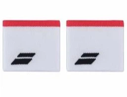 Напульсники Babolat LOGO WRISTBAND WHITE/STRIKE RED