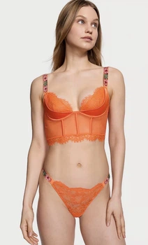 Комплект Victoria’s Secret Помаранчевий з різнобарвним 38D-M